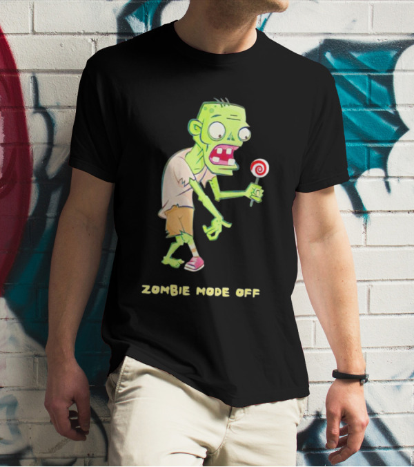 ZOMBIE MODE OFF LOLLIPOP CHARACTER VIBRANT T-Shirt