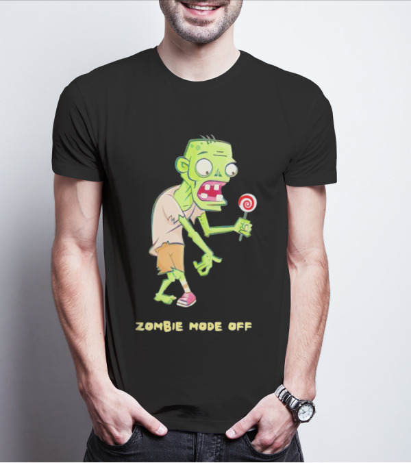 ZOMBIE MODE OFF LOLLIPOP CHARACTER VIBRANT T-Shirt