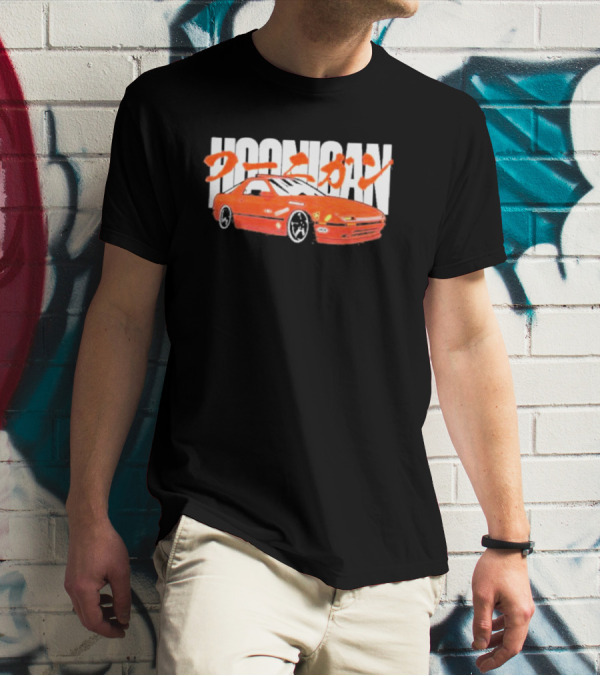 Hoonigan FC Rotary Japanese Kanji Red Sports Car T-Shirt