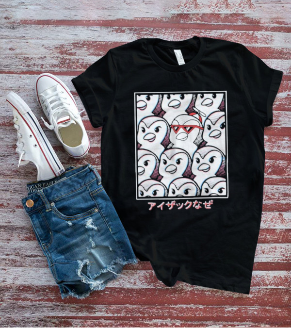 Isaacwhy なぜ Stand Out Red Glasses Penguin Crowd T-Shirt