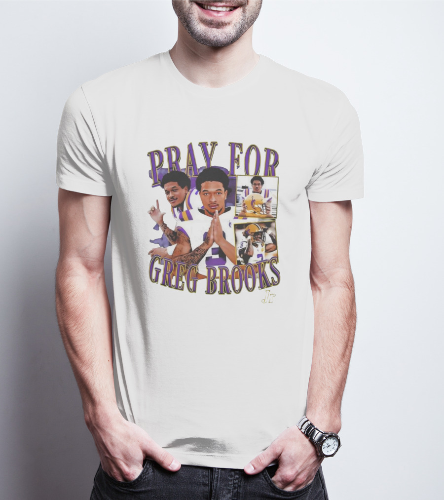 Pray For Greg Brooks Jr Jayden Daniels Football LSU T-Shirt