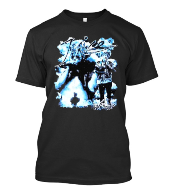 Juice Wrld Blue Collage With Signature Style Elements T-Shirt