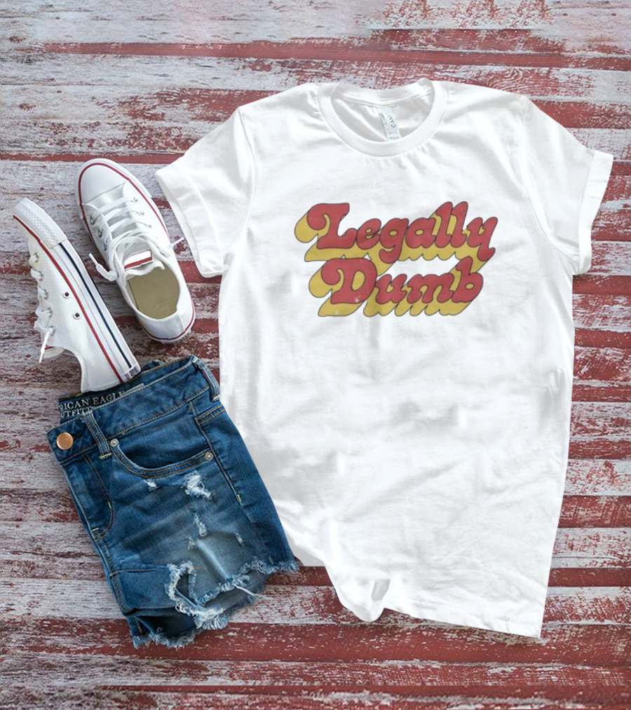 Legally Dumb Retro Style Red T-Shirt