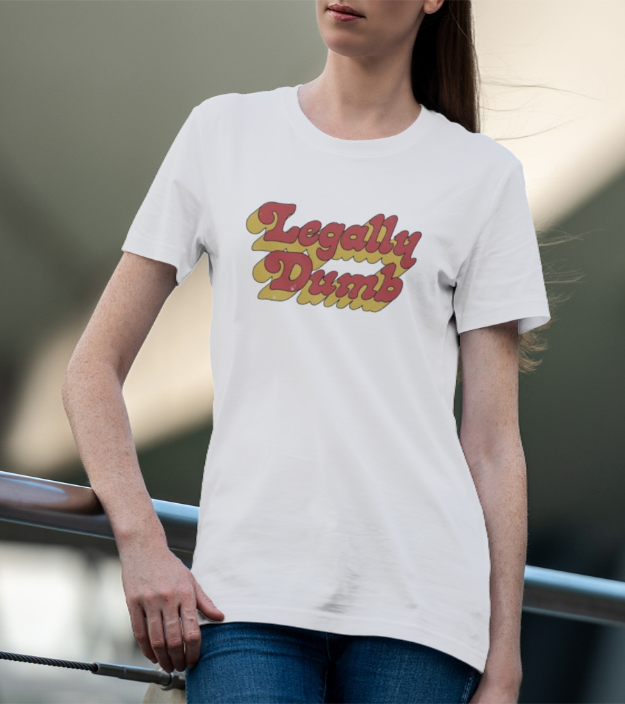 Legally Dumb Retro Style Red T-Shirt