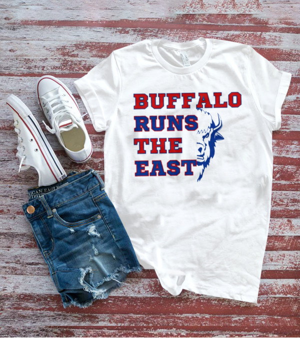 Buffalo Runs The East Bold Text With Buffalo T-Shirt
