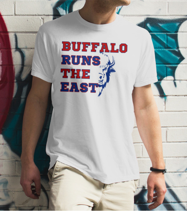 Buffalo Runs The East Bold Text With Buffalo T-Shirt