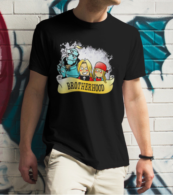 Brotherhood Alphonse Edward Winry Banner T-Shirt