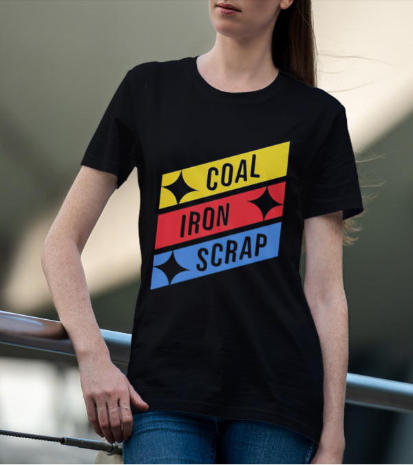 Coal Iron Scrap Pittsburgh Steelers Logo Elements T-Shirt