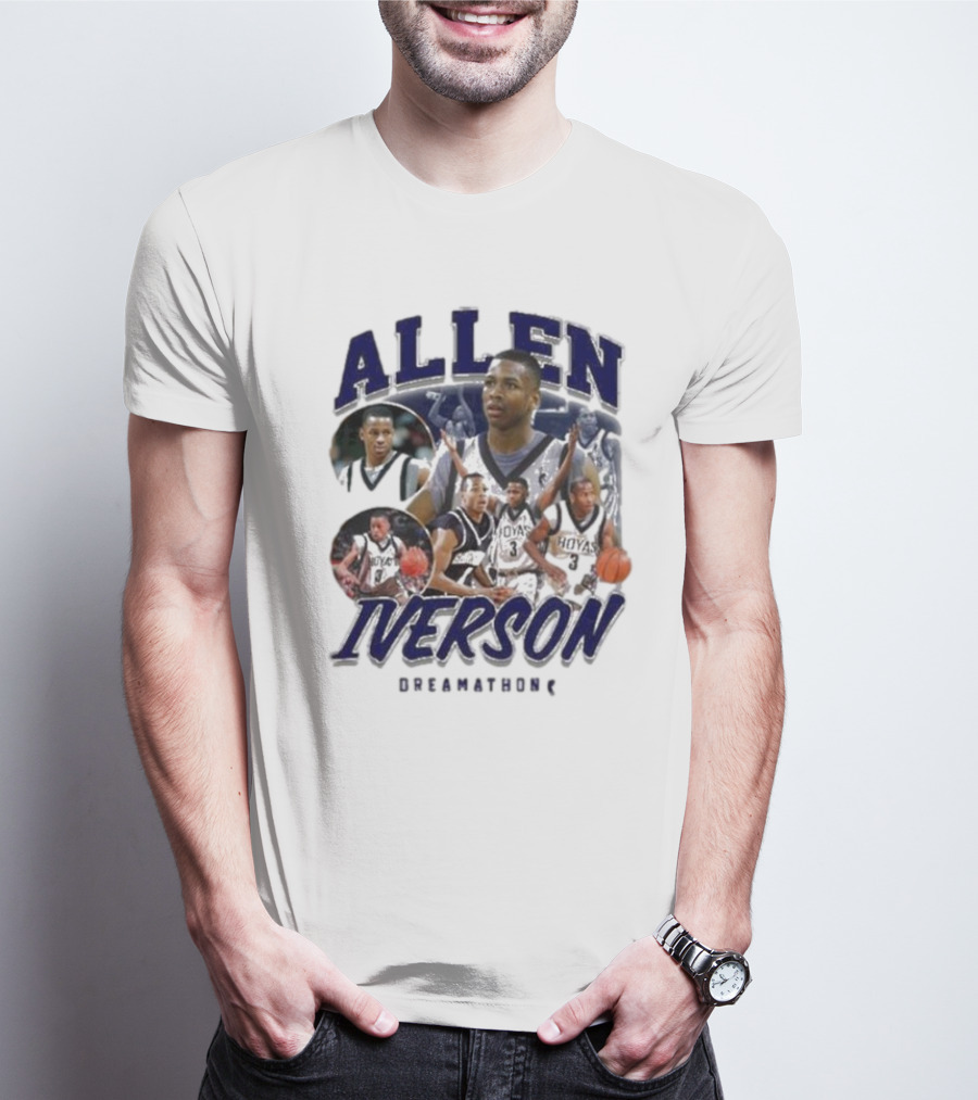 Allen Iverson Georgetown Hoyas Collage T-Shirt