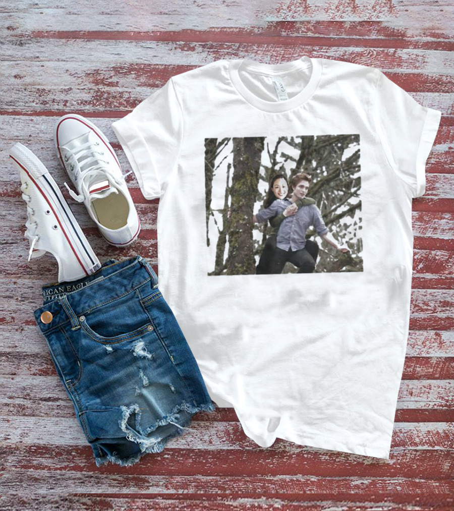 Custom Face Twilight Vampire Romance Parody With Wolf Elements T-Shirt