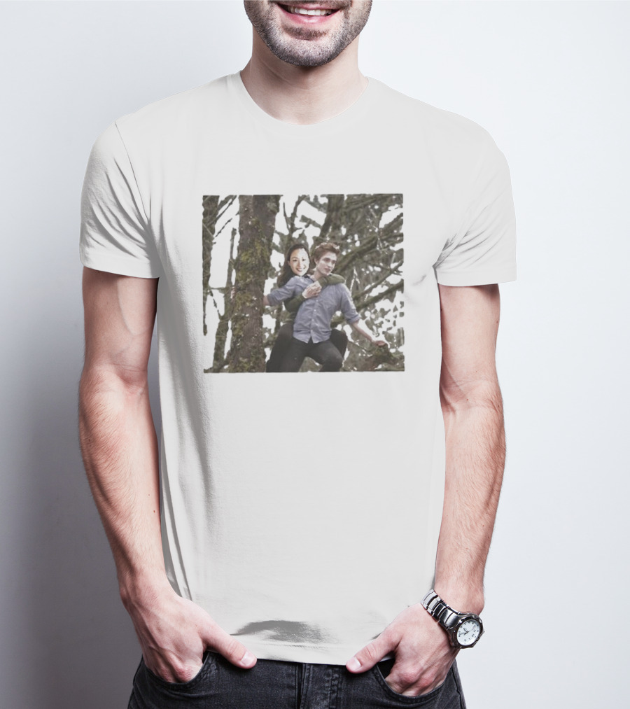 Custom Face Twilight Vampire Romance Parody With Wolf Elements T-Shirt