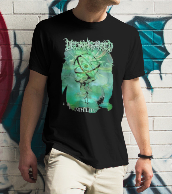 Decapitated Nihility Atomic Symbol Surreal Green Landscape T-Shirt