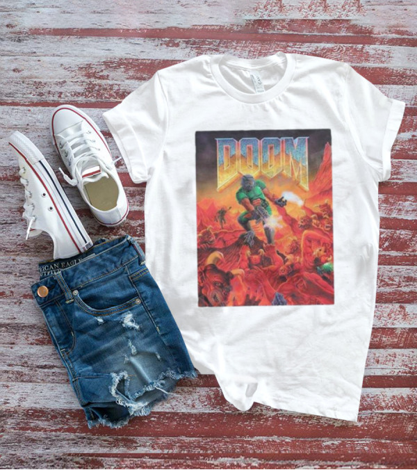 Doom Game Iconic Cover Art 30th Anniversary Edition T-Shirt