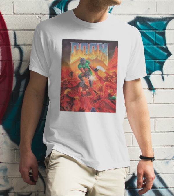 Doom Game Iconic Cover Art 30th Anniversary Edition T-Shirt