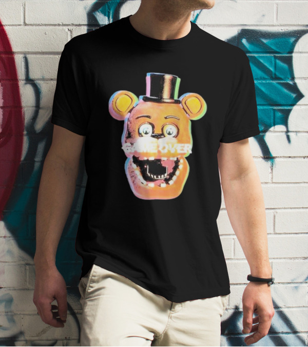 Five Nights At Freddy’s Game Over Text Freddy Head With Hat T-Shirt