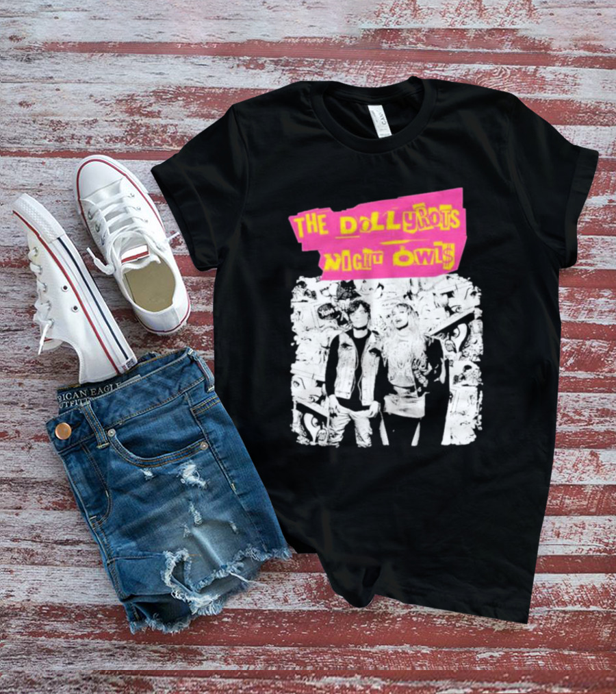 The Dollyrots Night Owls Retro Album Collage T-Shirt