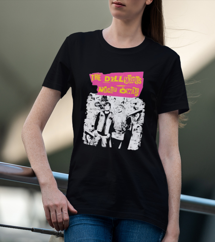 The Dollyrots Night Owls Retro Album Collage T-Shirt