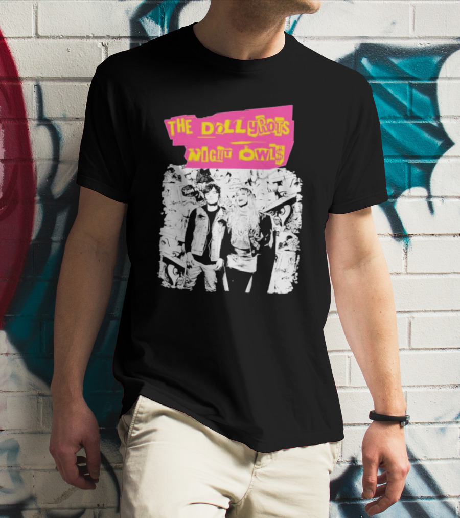The Dollyrots Night Owls Retro Album Collage T-Shirt