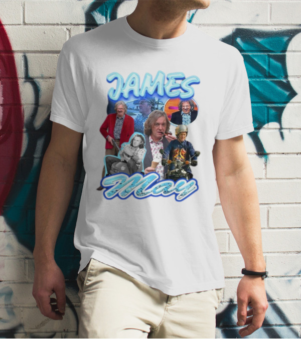 James May Vintage Ice Cream Motorbike Collage T-Shirt