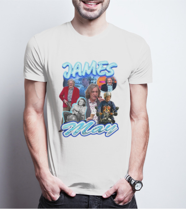 James May Vintage Ice Cream Motorbike Collage T-Shirt