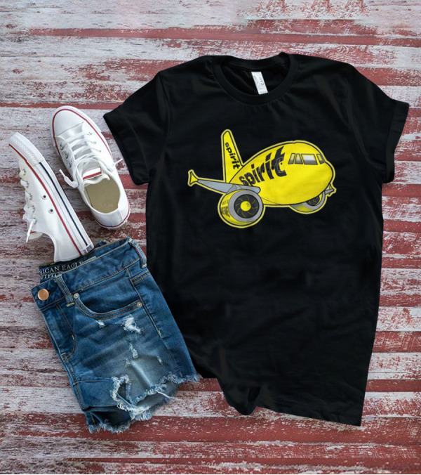 Spirit Airlines Airbus Cartoon Airplane T-Shirt