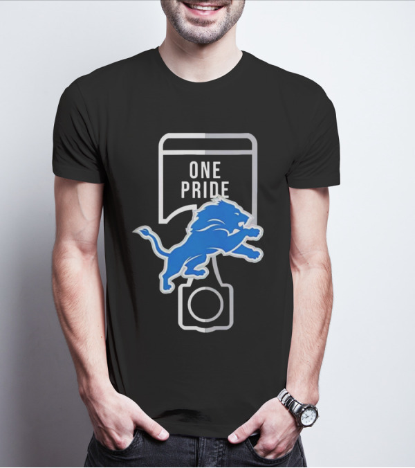 Detroit Lions One Pride Blue Lion T-Shirt