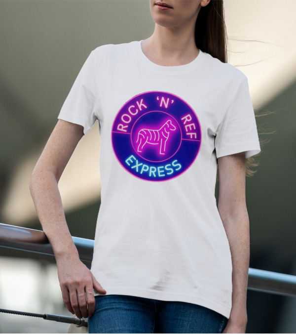 Rock 'N' Ref Express Jesse Beeler Tag Neon Zebra T-Shirt