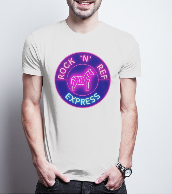 Rock 'N' Ref Express Jesse Beeler Tag Neon Zebra T-Shirt