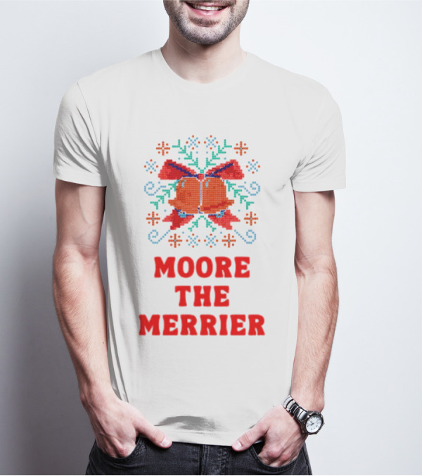 Moore The Merrier Christmas Bow Festive Decor T-Shirt
