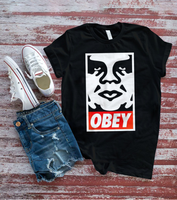 Obey Andre The Giant Face Sticker Iconic T-Shirt