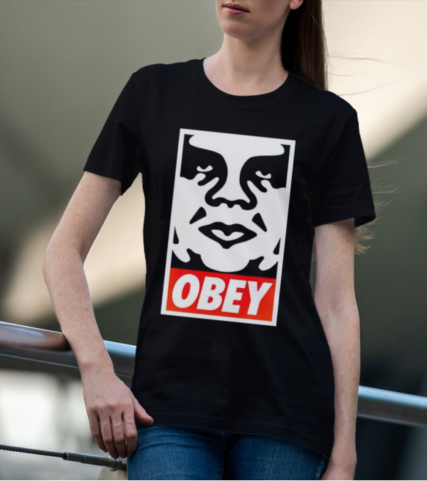 Obey Andre The Giant Face Sticker Iconic T-Shirt