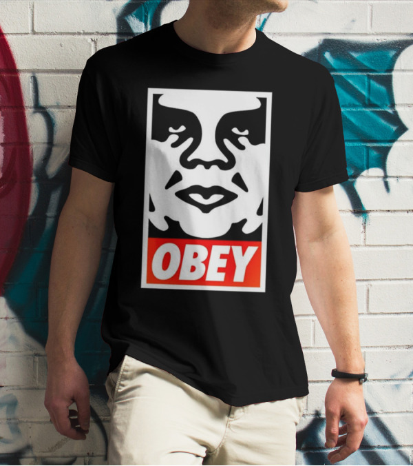 Obey Andre The Giant Face Sticker Iconic T-Shirt