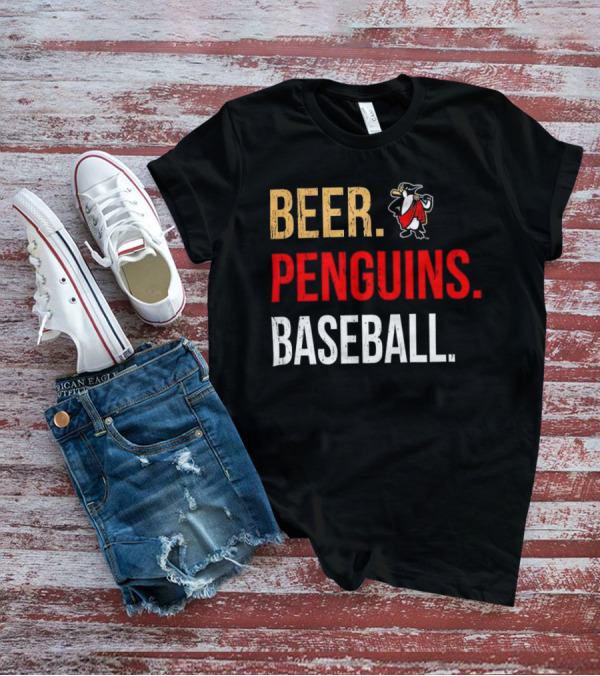 Beer Penguins Baseball 108 Stitches T-Shirt