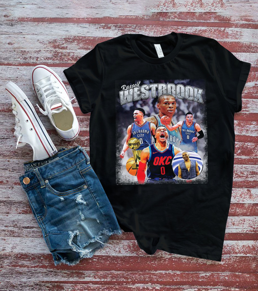 Russell Westbrook Oklahoma City Thunder NBA Vintage 80s Champion T-Shirt