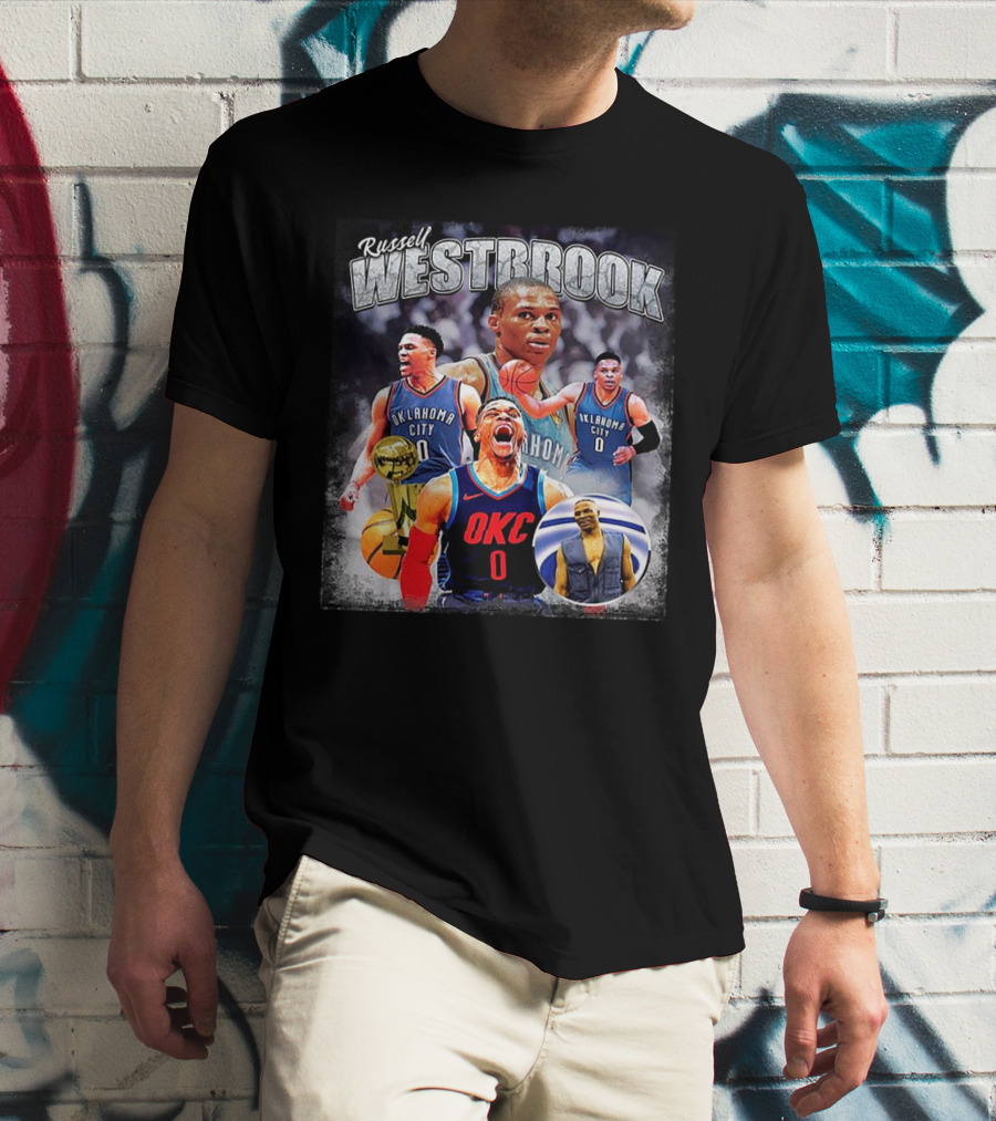 Russell Westbrook Oklahoma City Thunder NBA Vintage 80s Champion T-Shirt