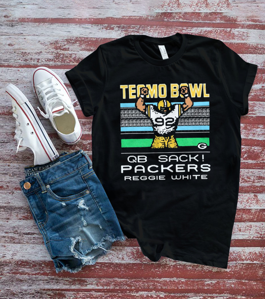 Tecmo Bowl QB Sack Packers Reggie White 92 T-Shirt