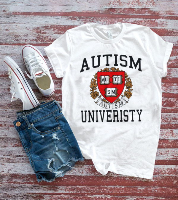 AUTISM UNIVERSITY AUTISM CREST LOGO T-Shirt