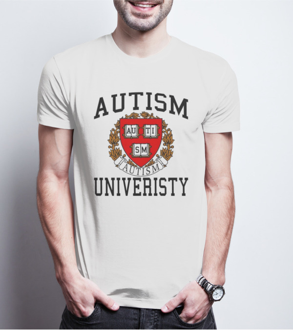 AUTISM UNIVERSITY AUTISM CREST LOGO T-Shirt