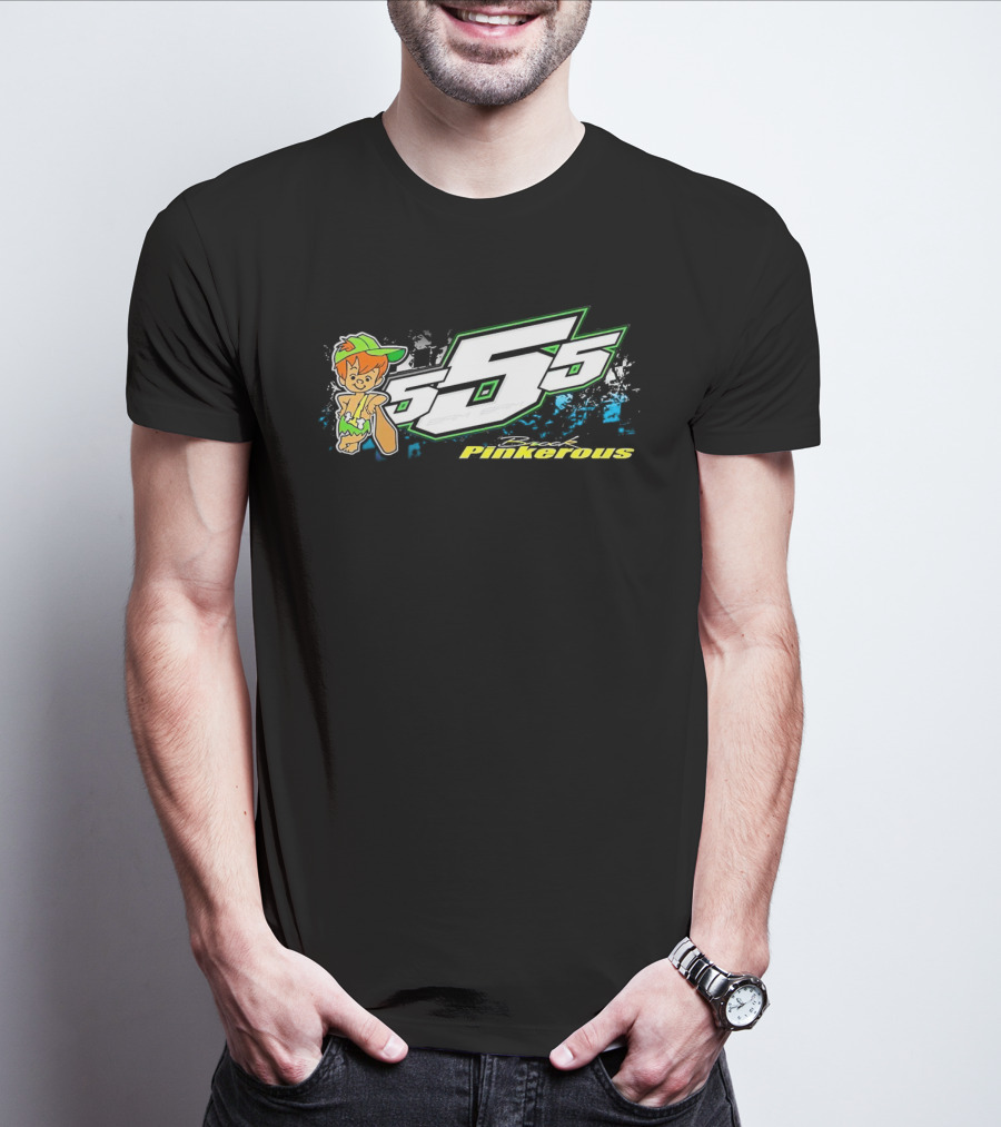 555 Brock Pinkerous Racing Cartoon Character T-Shirt
