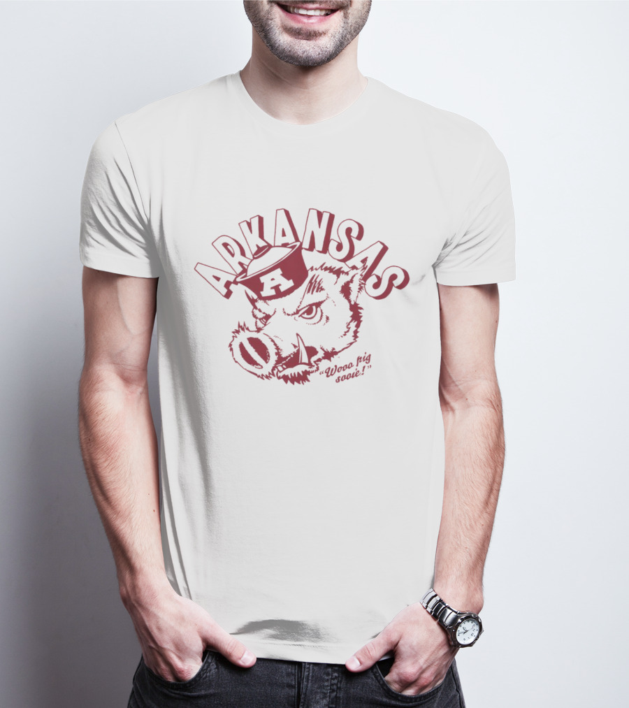 Arkansas Razorbacks Wooo Pig Sooie Vintage Retro A T-Shirt