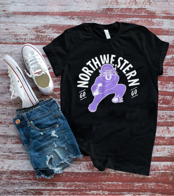 Northwestern Wildcats Football Mascot Go Northwestern Go T-Shirt