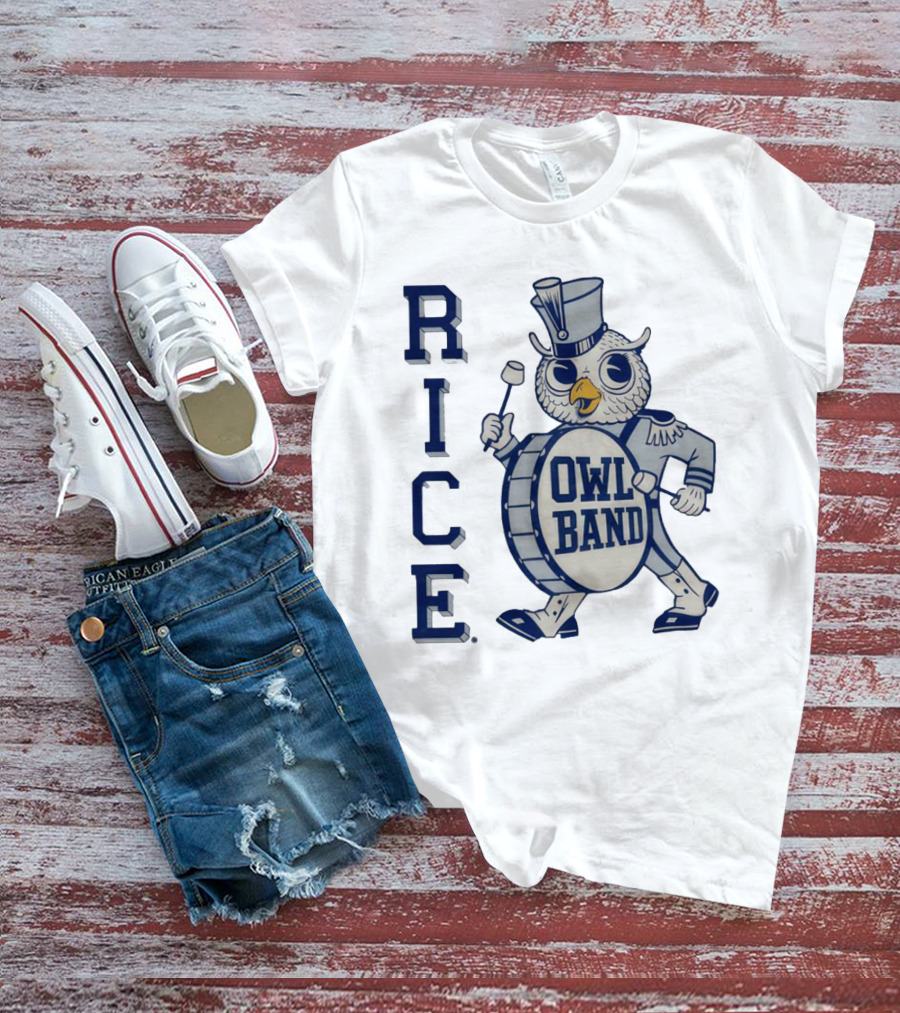 Rice Owl Band Drum Major Vintage T-Shirt