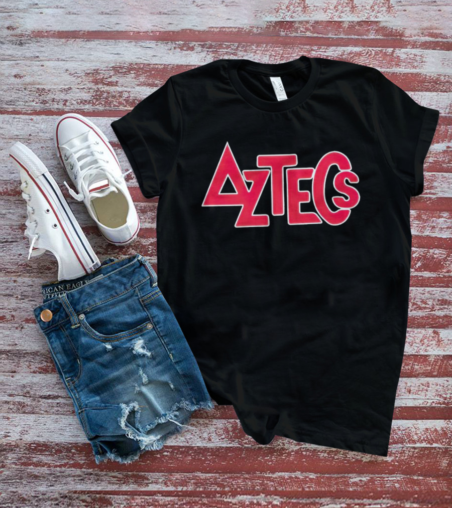 San Diego State Aztecs Bold Red Tribal Typography T-Shirt