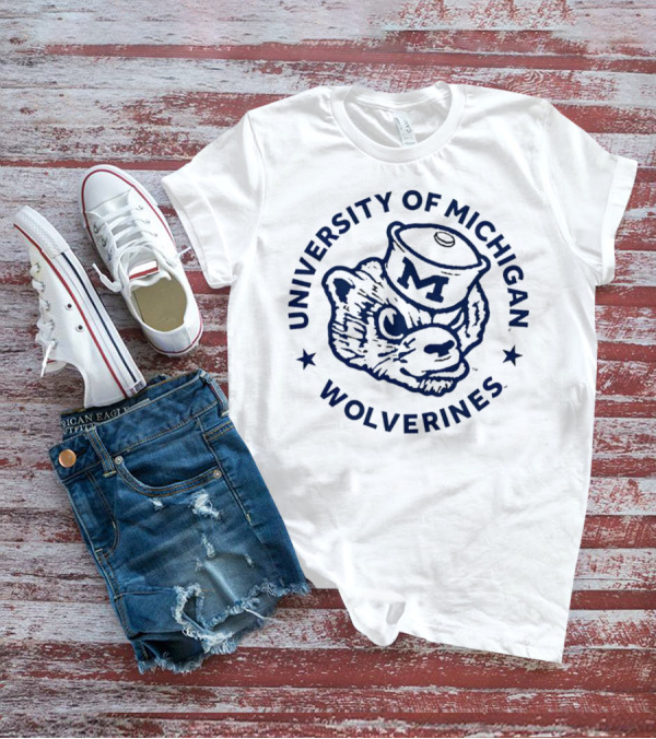 University Of Michigan Wolverines Mascot M Hat T-Shirt