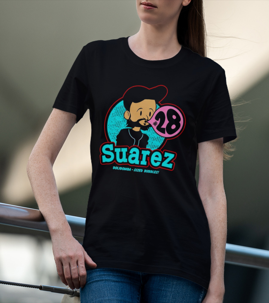 Suarez #28 Bolibomba Sized Bubbles Cartoon Cincinnati Reds Bubblegum T-Shirt