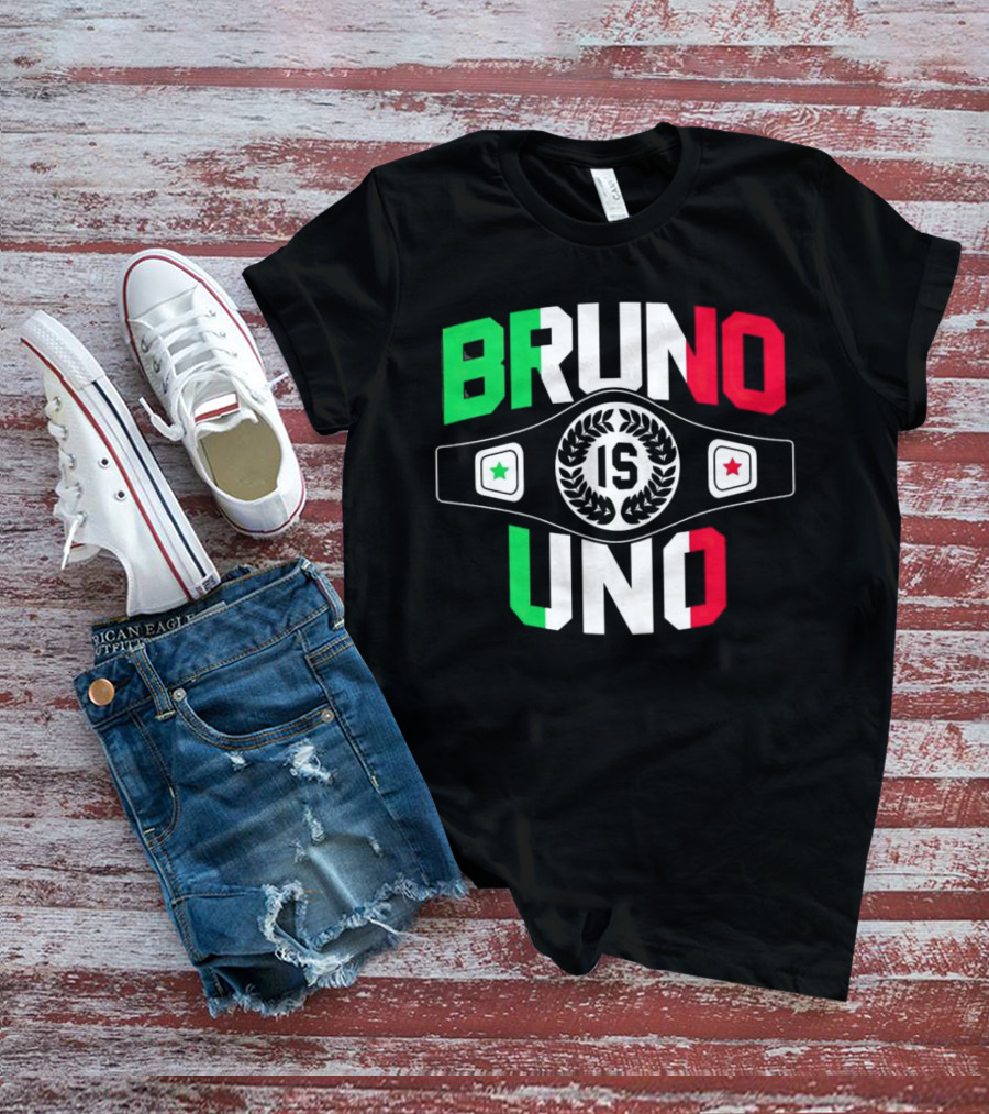 Bruno Is Uno Champion Belt Italian Colors T-Shirt