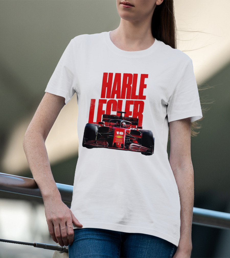 Groovy Ferrari Charles Leclerc Formula 1 Car 16 Racing Legend T-Shirt