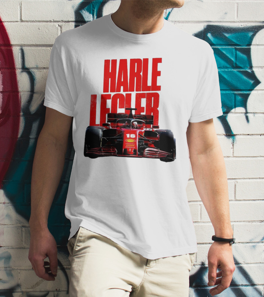 Groovy Ferrari Charles Leclerc Formula 1 Car 16 Racing Legend T-Shirt