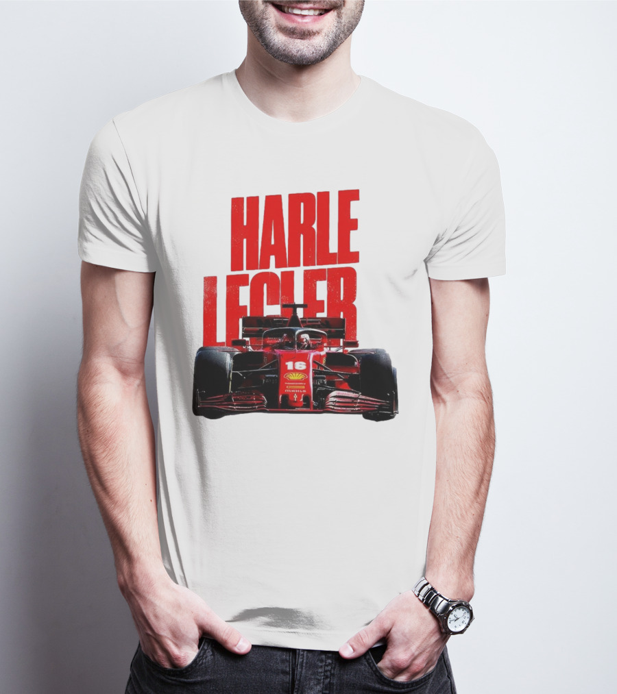 Groovy Ferrari Charles Leclerc Formula 1 Car 16 Racing Legend T-Shirt