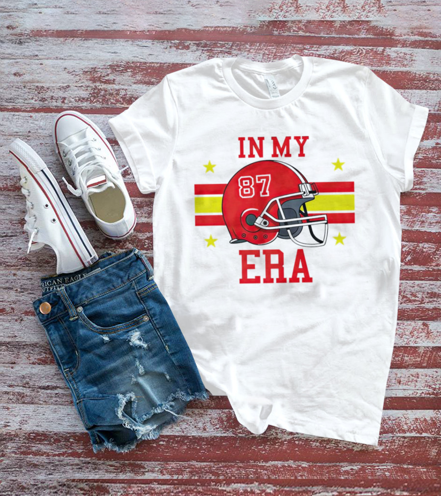 In My 87 Era Kansas City Chiefs Football Lovers Helmet Stars T-Shirt
